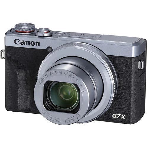 Canon G7X Mark III Silver - 4K Vlogging Camera – 20.1MP, Wi-Fi, Bluetooth