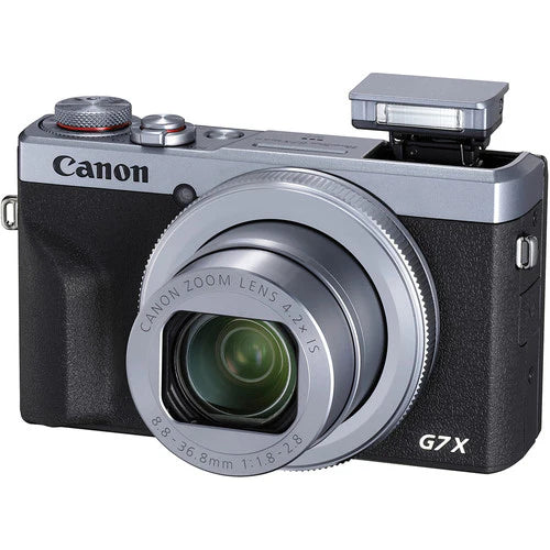 Canon G7X Mark III Silver - 4K Vlogging Camera – 20.1MP, Wi-Fi, Bluetooth