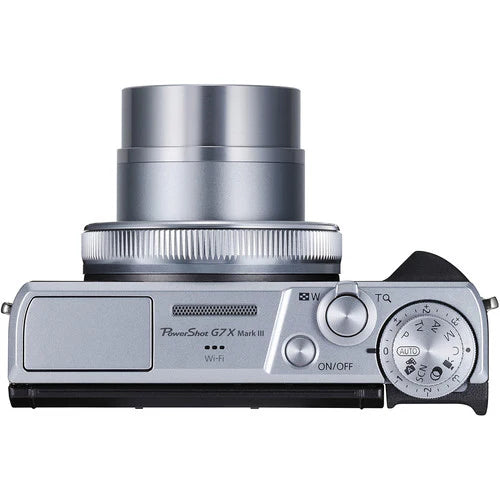 Canon G7X Mark III Silver - 4K Vlogging Camera – 20.1MP, Wi-Fi, Bluetooth